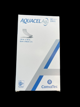 Ранева пов'язка зі сріблом ConvaTec Aquacel Ag Silver 2 х 45 см 5 шт
