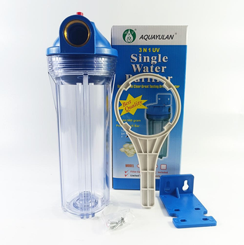 Колба AquaKut 2Р 10" 1" для холодной воды в комплекте ключ, крепление