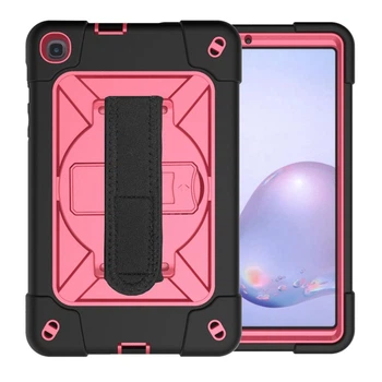 Чехол ARM Cover Samsung Galaxy Tab A 8.4 (2020) SM-T307 противоударный с ремнём и подставкой 360° Black/Pink