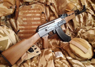 Дитячий Автомат Калашнікова АК-47 Cyma 1093 на кульках 6 мм, 87 см, метал та пластик Коричневий