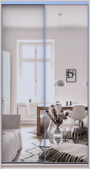 Шкаф купе Doros Сити Лайт Кашемир 2 Зеркала 120х45х225 см (80736344)