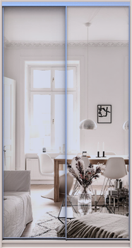 Шкаф купе Doros Сити Лайт Кашемир 2 Зеркала 120х60х225 см (80736341)