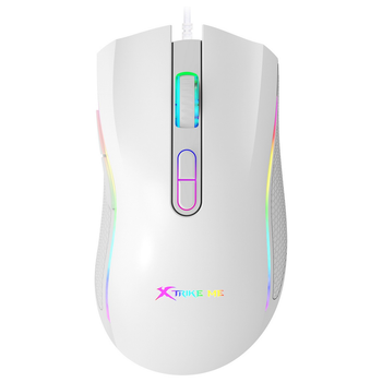 Мышь XTRIKE ME GM-314, игровая 7200dpi, 7кн, RGB, белая