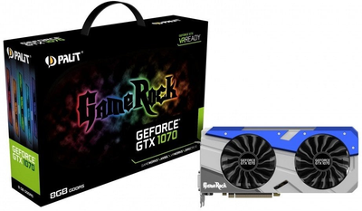 Відеокарта Palit GeForce GTX 1070 GameRock 8GB GDDR5 (NE51070T15P2-1041G), Б/в