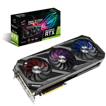 Відеокарта Asus GeForce RTX 3090 ROG Strix OC 24Gb GDDR6X (ROG-STRIX-RTX3090-O24G-GAMING:5), Б/в