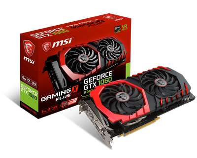 Відеокарта MSI GeForce GTX 1060 Gaming X+ 6GB GDDR5, Б/в