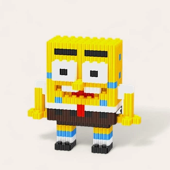 Губка Боб конструктор 3д 10 см 450 деталей Спанчбоб Magic Blocks