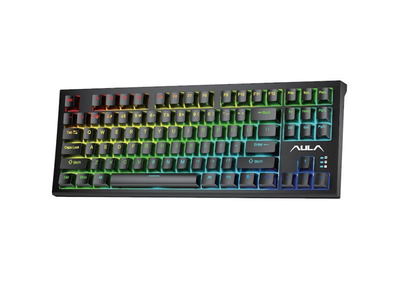 Клавіатура Aula F3032 Mechanical Black + 21 Yellow keys KRGD Red USB EN/UA (6948391204673)