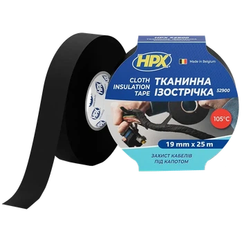 Стрічка тканинна ізоляційна HPX LI1925 19мм х 25м