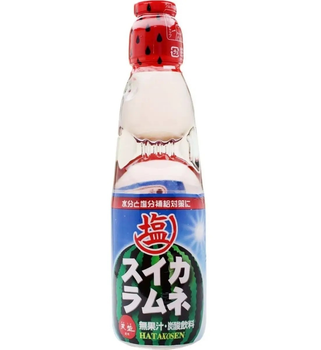 Японская газировка с шариком Ramune со вкусом соленого арбуза 200мл