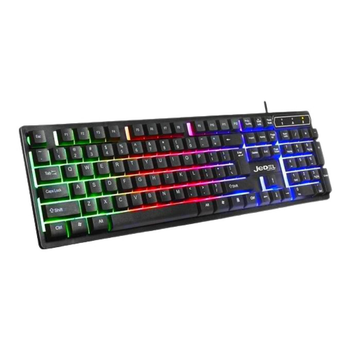 Игровая проводная клавиатура с RGB-подсветкой Jedel K510 |UA/RU/EN, 104 клавиши, 1.35 м| Черный