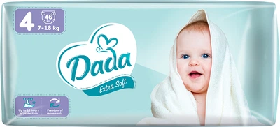 Подгузники для детей Dada Extra Soft 4 7-18 кг 46 шт (4823071646436_4820174980825)