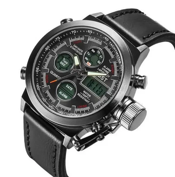 Армейские мужские часы AMST 3003 Black (противоударные с подсветкой)