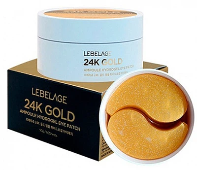 Гидрогелевые патчи для глаз - Lebelage 24K Gold Ampoule Hydrogel Eye Patch 60шт (851077-30761434)