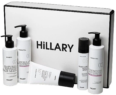 Комплексний набір для догляду за жирним типом волосся, 5 продуктів - Hillary Perfect Care Hair Green Tea (1441338-31107304)
