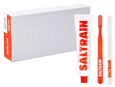Набор, красный - Saltrain Dental Kit Red Edition (toothbrush/2pcs + toothpaste/100ml) (1424257-27765000)