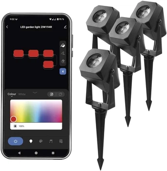 Розумний вуличний прожектор Emos ZIW194R, комплект 4шт, 7 Вт, RGBIC,WIFI