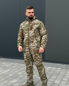 Чоловіча Форма B&L Softshell на флісі Куртка з капюшоном + Штани піксель розмір XS
