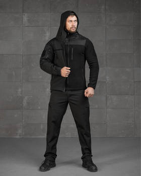 Форма 3в1 Police SoftShell Куртка та Штані + Флісова Кофта чорна розмір L