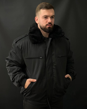 Бушлат B&L Титан на синтепоні чорний розмір 5XL