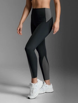 Спортивні легінси для фітнесу високі жіночі 2XU Contour Hi-Rise Comp Tight WA7334b_BLK/BLK M Чорні (9359420081085)