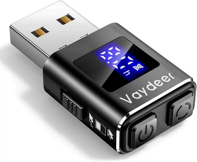 Вигглер шейкер симулятор для мыши Vaydeer Mouse Mover Jiggler T5s with Timer, LED Countdown 3-buttons Black