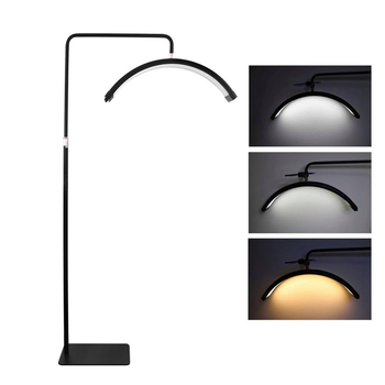 Бестеневая лампа-полумесяц LED Moon HD-M8X (36Вт), 70см для освещения с держателем для телефона Черный