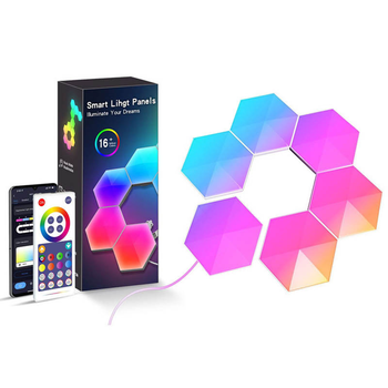 Настенный светильник модульный LED RGB 5V соты SAL-011B 6pcs Bluetooth USB с приложением Белый