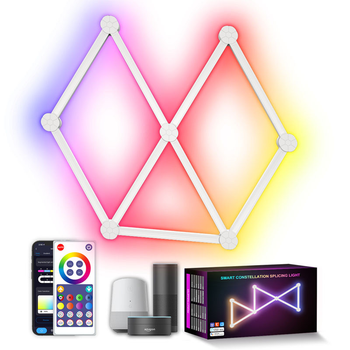 Настенный светильник модульный LED RGB 5V SAL-014B 9pcs Bluetooth USB с приложением Белый