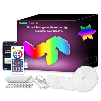 Настенный светильник светодиодный Smart Triangular Quantum Light SAL-012B Bluetooth USB interface с приложением 10pcs Белый