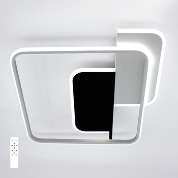 Люстра CODE 70W 3S бело-черная Esllse WHITE/BLACK 3000-6500К 7000Lm светодиодная с пультом 500×490×55мм 220V