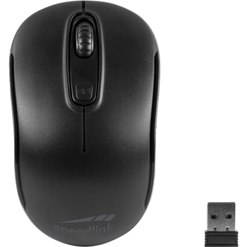 Мышка беспроводная оптическая SpeedLink Ceptica 1600dpi на батарейках Black (SL-630013-BKBK)