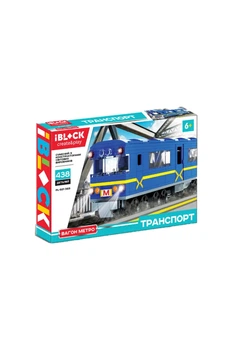 Конструктор Вагон-Метро колір різнокольоровий IBLOCK ЦБ-00204156