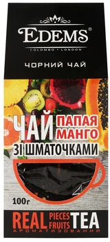 Чай черный Edems с кусочками Папая Манго, 100 г