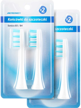 Końcówki do szczoteczki sonicznej do zębów Berdsen 4 szt