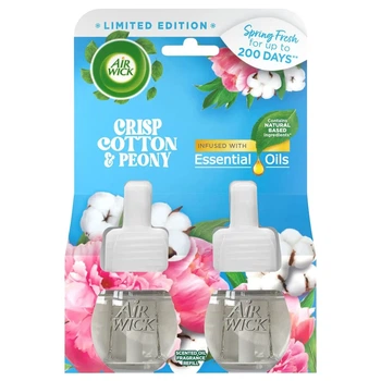 Сменный блок Air Wick, двойной набор Crisp Cotton & Peony, 38 мл