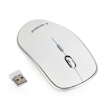 Мышь беспроводная оптическая Gembird MUSW-4B-01-W 1600dpi на батарейках White