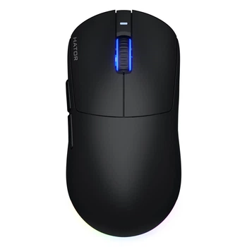Бездротова ігрова миша Hator Quasar 3 Wireless, оптична, 12000 dpi, акумуляторна, чорна (HTM730)