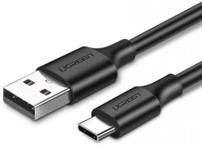 Кабель зарядный Ugreen US287 USB-A 2.0 - Type-C Cable Nickel Plating 2m Black (60118)