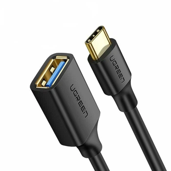 Адаптер UGREEN US154 USB-C Male to USB 3.0 A Female Cable Black (30701)