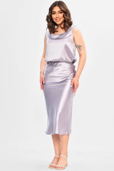 Костюм женский однотонный светло-сиреневого цвета Fashion размер 42 (202670)