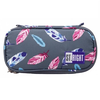Пенал школьный без наполнения ST.Right PC1 INDIAN FEATHERS