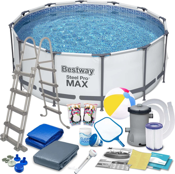 Каркасний басейн Bestway Steel Pro Max 366 x 122 см 18 в 1 56420 (5908220476207)
