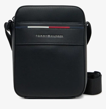 Сумка Foundation Mini Reporter з логотипом Tommy Hilfiger чоловіча, чорна