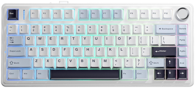 Беспроводная клавиатура AULA F75 RGB Reaper 75% USB BT 2.4 White-Blue
