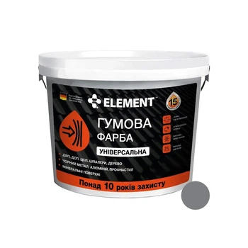 Краска резиновая универсальная Element RAL 7040 серая 3,5 кг