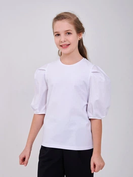 Підліткова блузка для дівчинки Smil 110859 146 см Біла (4824039354851)