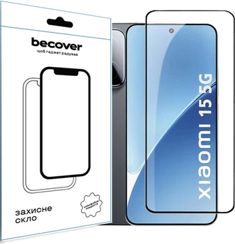 Защитное стекло для смартфона Xiaomi 15 5G BeCover Black (BC_713419)