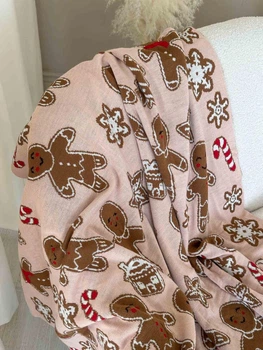 Плед новогодний ПРОВАНС Gingerbread, 130х170см 032463