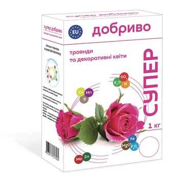 Супер Удобрение для роз и декоративных цветов 1 кг Семейный сад